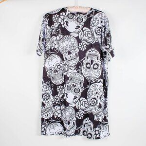 Halloween Sugar Skull T-Shirt Dress - Size 6 - NWT